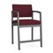 Lesro Lenox Steel Hip Chair Metal Frame, Charcoal, OH Wine Upholstery LS1161 - alternate 1